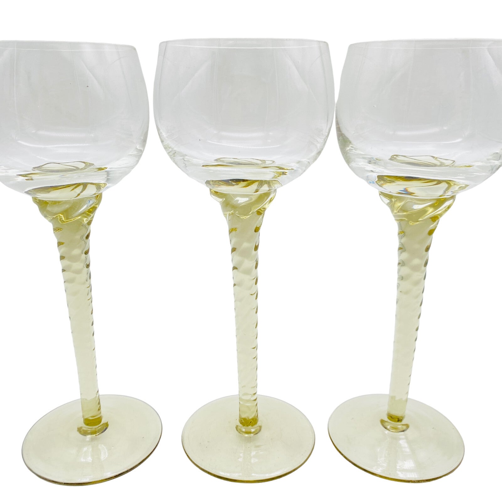 Vintage 3er Set Weingläser Weinglas Glas 18,6 cm 60er 70er Rauchglas Dekoration