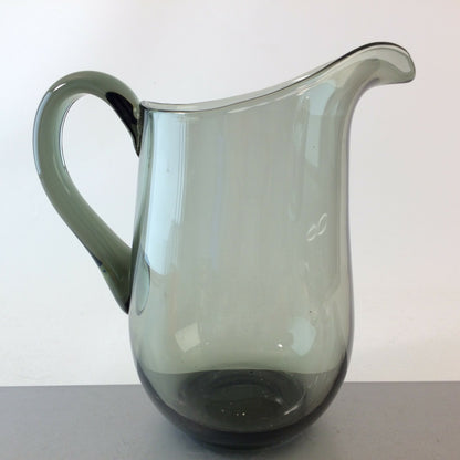 RAUCHGLAS Turmalin Glas Vase Kanne Karaffe VINTAGE 20,5 cm 60er 70er Kanne