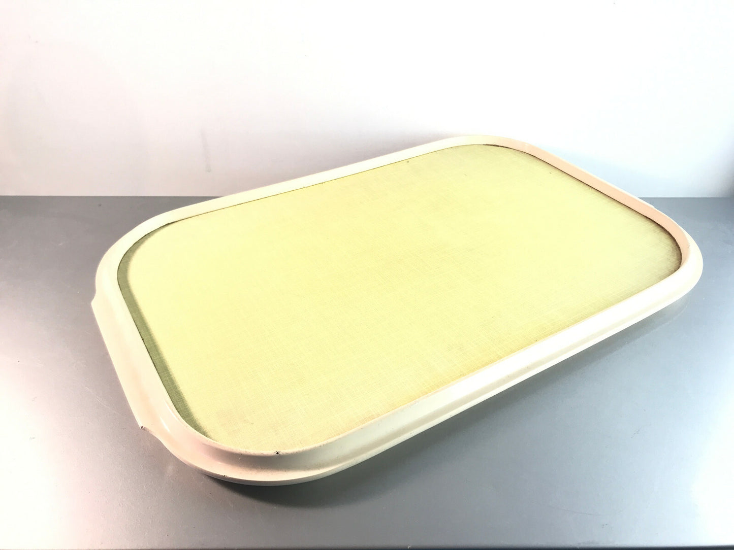MID CENTURY 50er 60er Tablett  49 x 32 cm mit Muster Kunststoff 70er