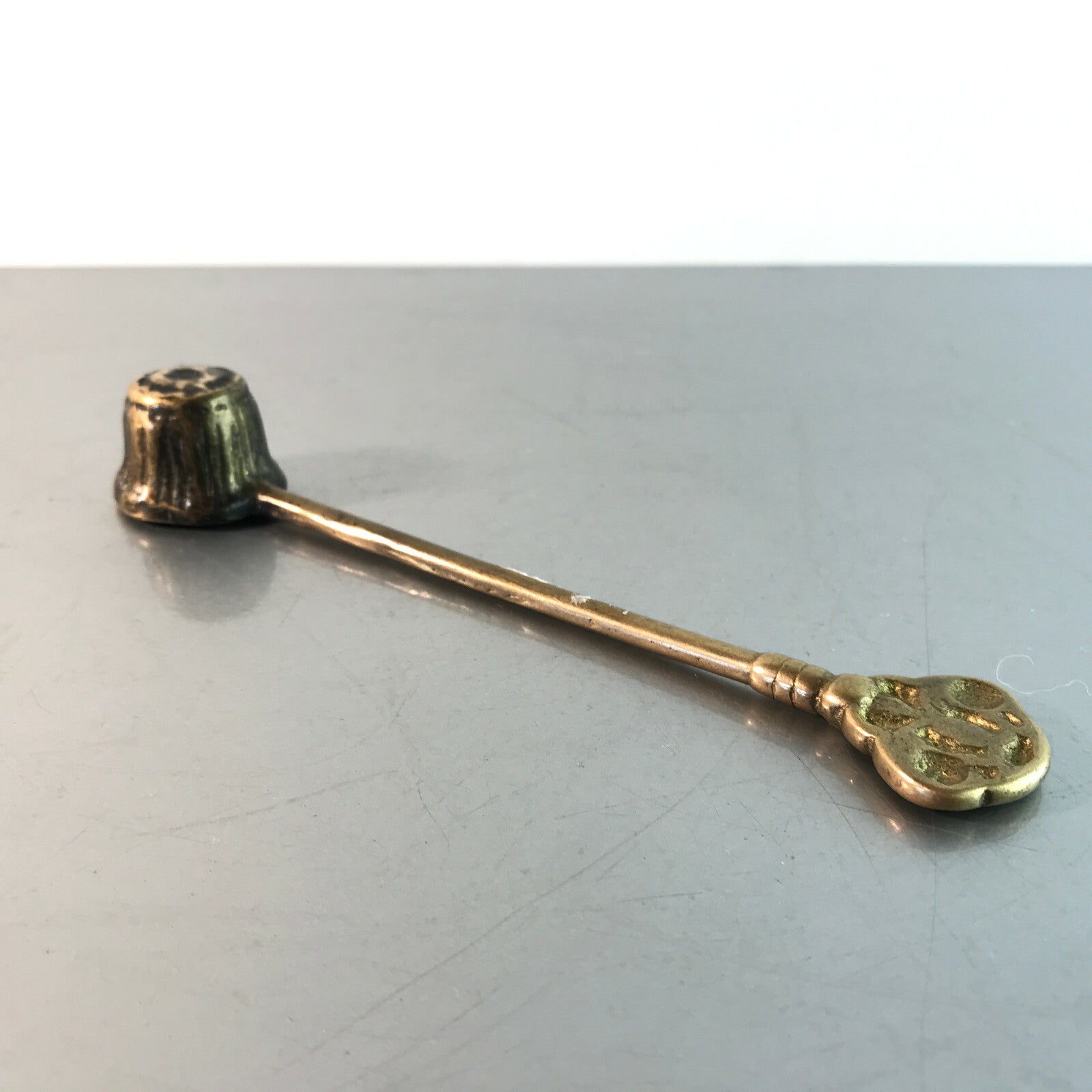 Kerzenlöscher Messing Kopf Glocke 17 cm Dochtlöscher Vintage 60er 