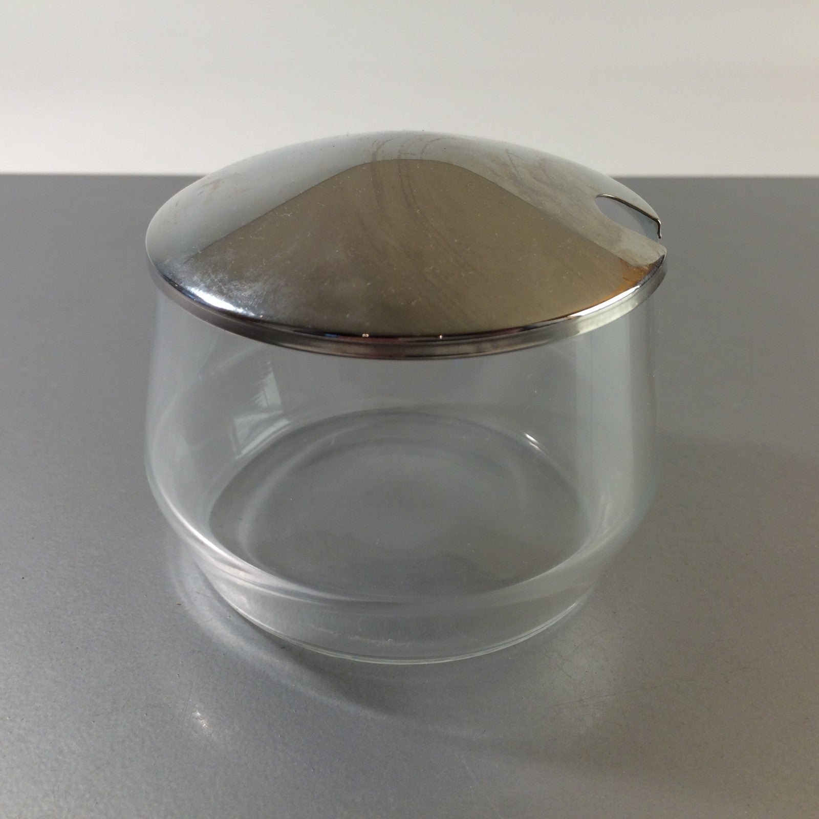 QUIST 60er 70er 6er Deckeldose Dose H 7 cm Edelstahl Glas