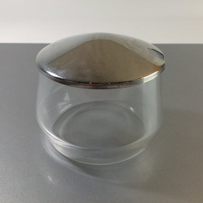 QUIST 60er 70er 6er Deckeldose Dose H 7 cm Edelstahl Glas