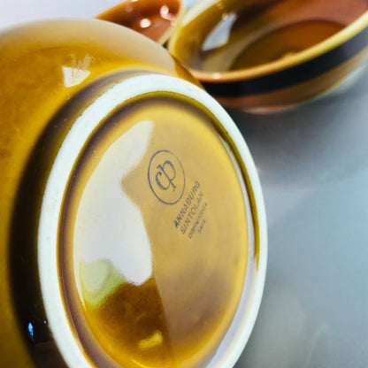 Annaburg Keramik Schalen Schälchen braun 50er 60er MID CENTURY 12,8 cm