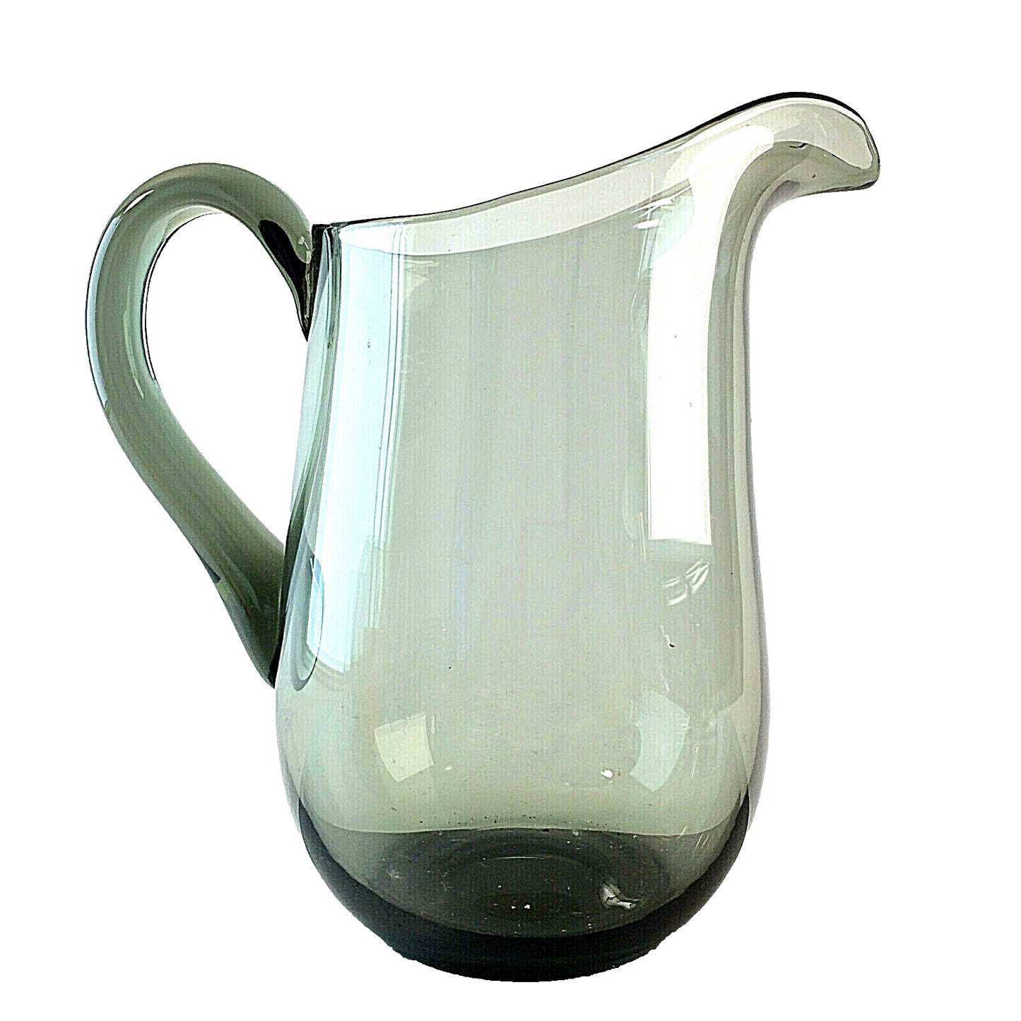 RAUCHGLAS Turmalin Glas Vase Kanne Karaffe VINTAGE 20,5 cm 60er 70er Kanne