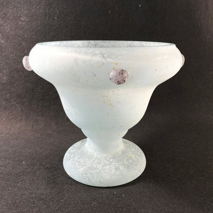 SCAVO Vintage Vase Noppen 14,7 cm 50er 60er MID CENTURY Glas Satinato