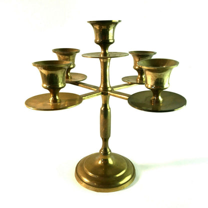 Kronleuchter Kerzenständer MESSING Kerzenhalter mit H 20 cm 60er Vintage