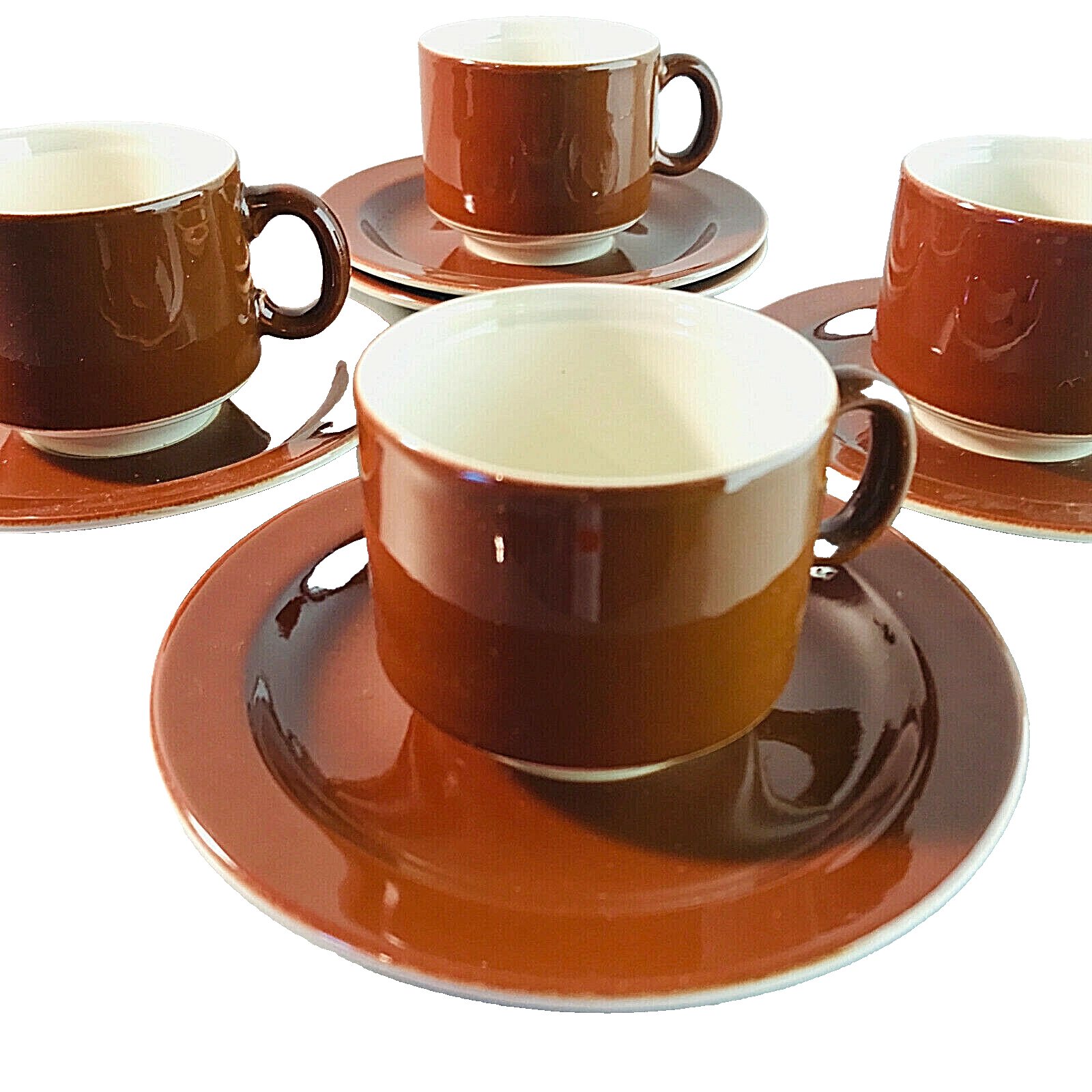 Espressotassen BRAUN Tassen 4 er Set stapelbar Vintage 60er
