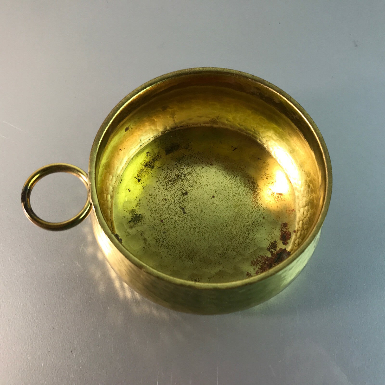ZINT Flaschenhalter Messing Vintage 50er 60er MID CENTURY Schälchen
