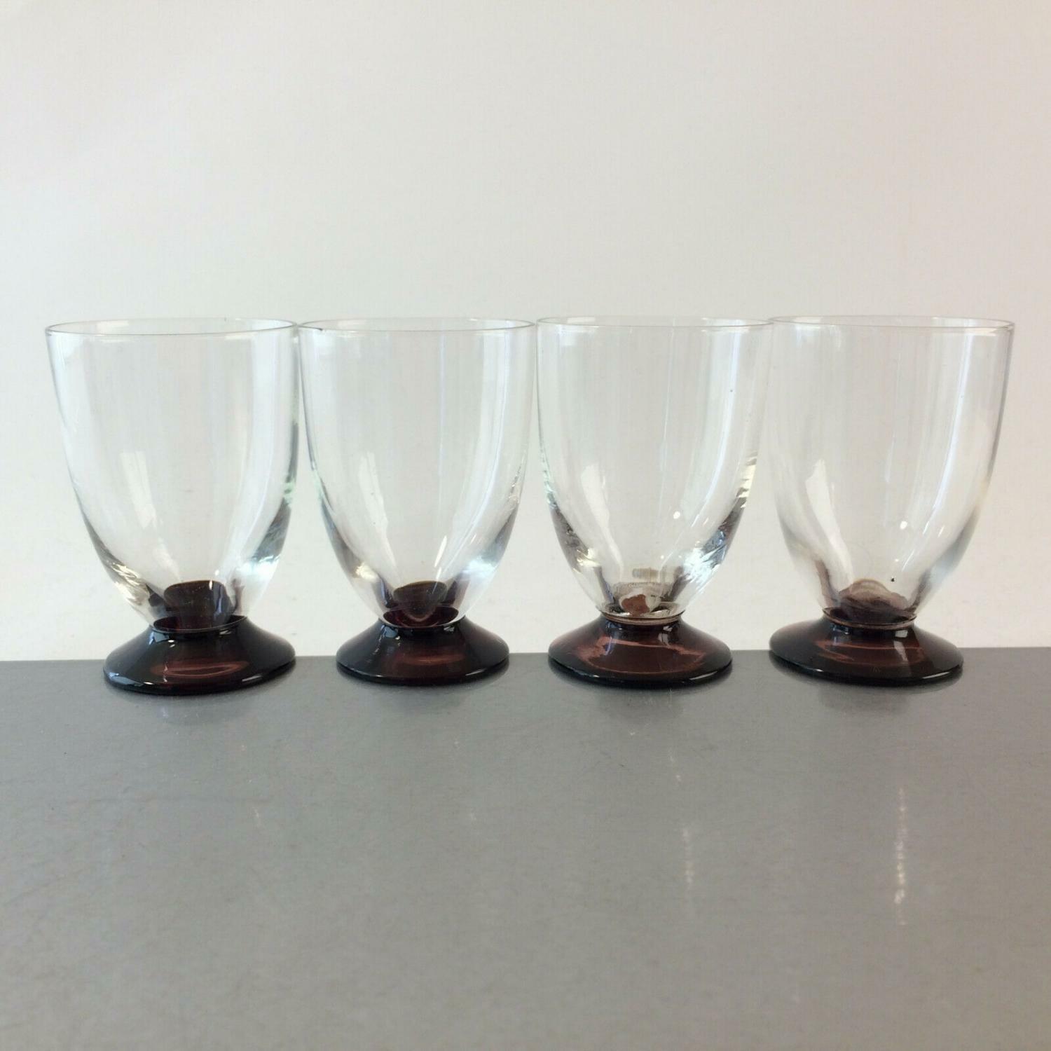 Schnapsgläser 4er Set bunt ca 7 cm Likörgläser Gläser Glas  lila