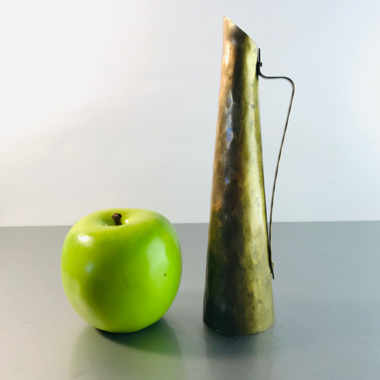 Messing Vase 50er 60er Vintage 18 cm MID CENTURY Henkelvase