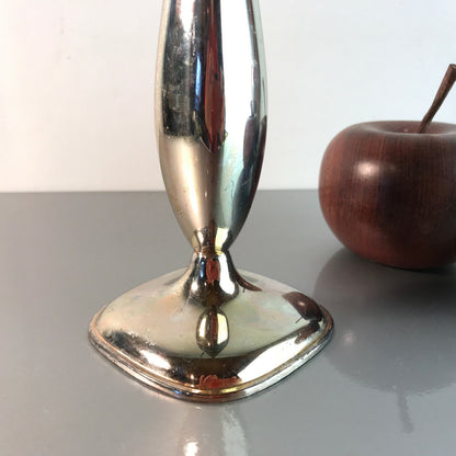 Vase Orchideenvase versilbert 22 cm Silberauflage 50er 60er  MID CENTURY