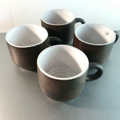 Fritz van Daalen Tassen Keramik 5er Set BRAUN H 8 cm signiert Tasse