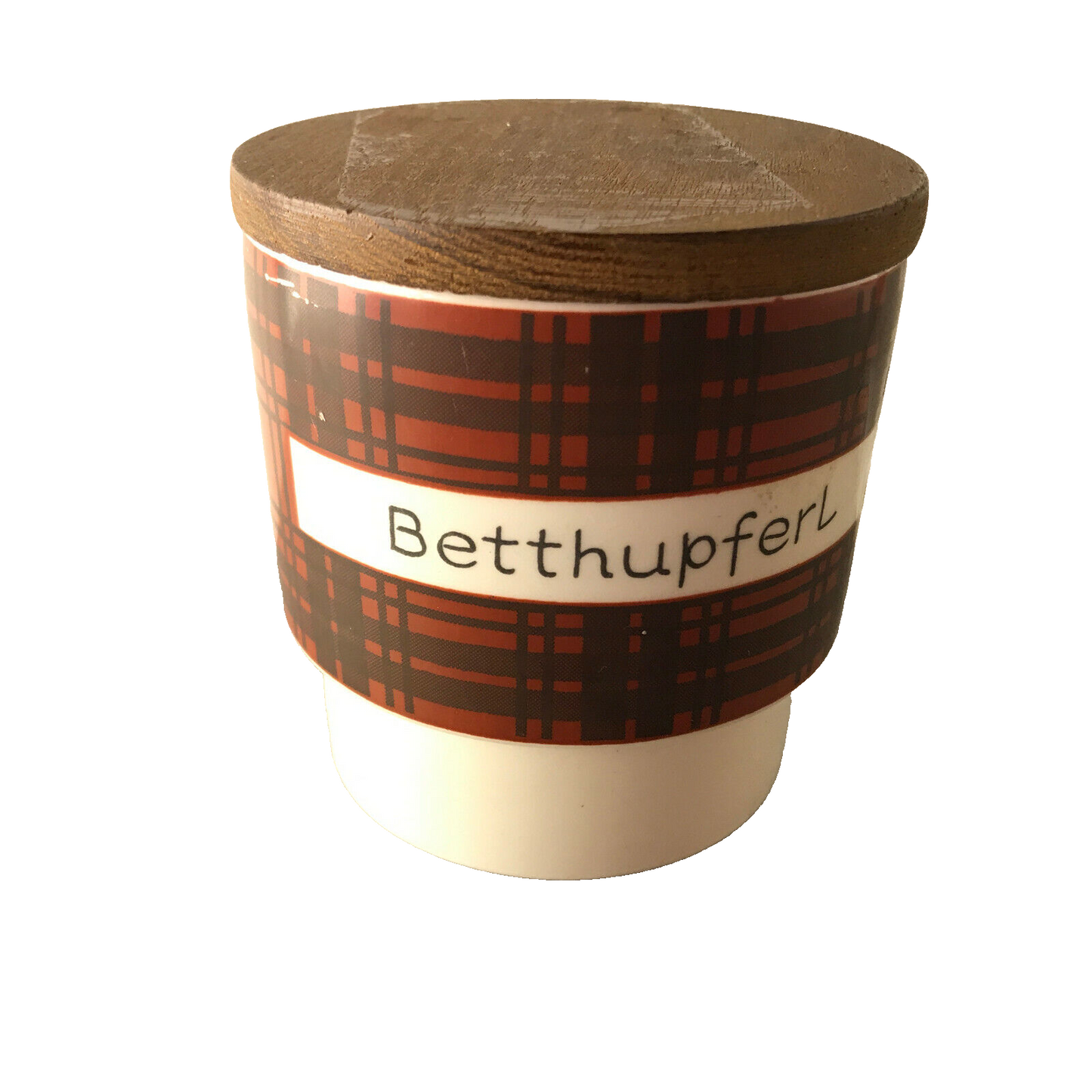  Betthupferl Dose Deckeldose 9 cm HOLZ 50er 60er MID CENTURY 
