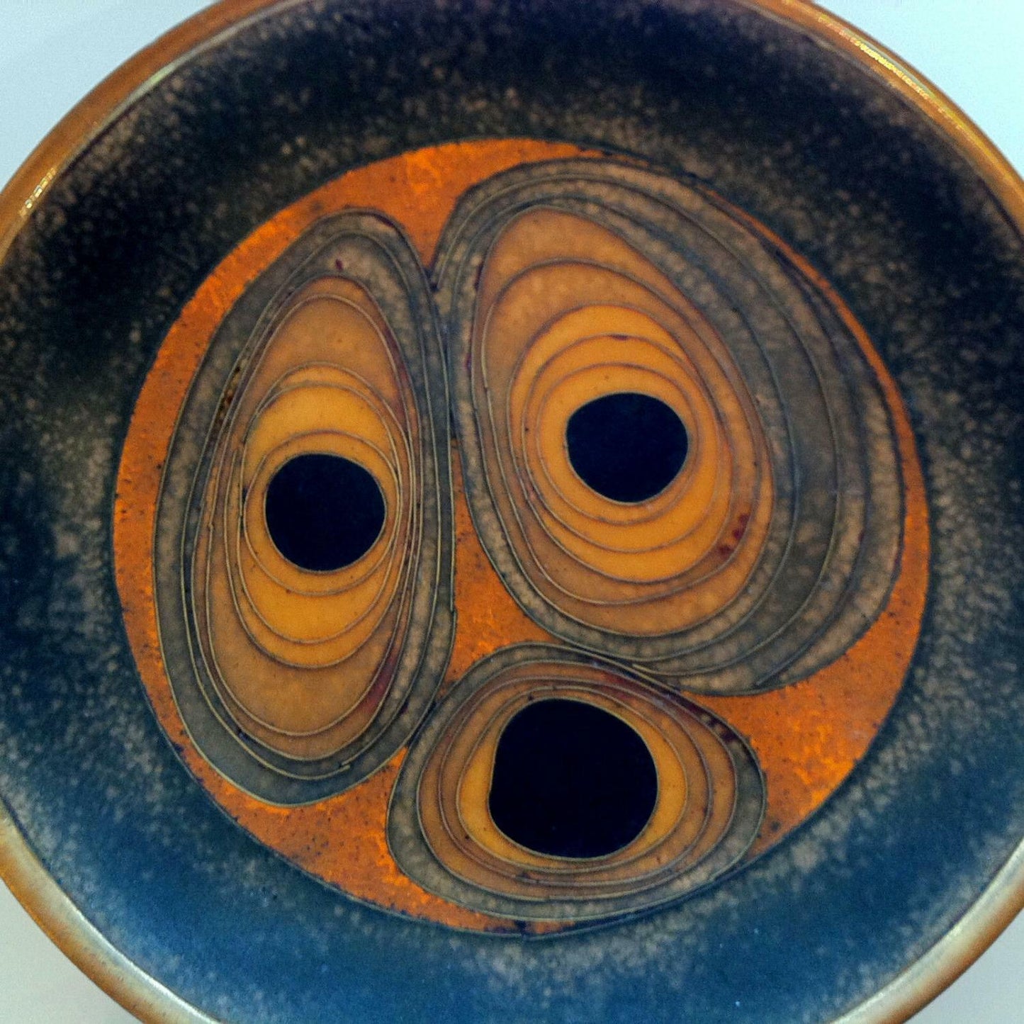 Käthe RUCKENBROD Teller Mattemaille Emaille Email Stegemaille 50er Schale