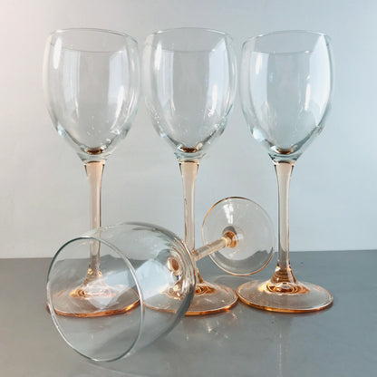 LUMINARC Weingläser  - 4er Set - rosa rosé Gläser Glas Vintage 19,7 cm
