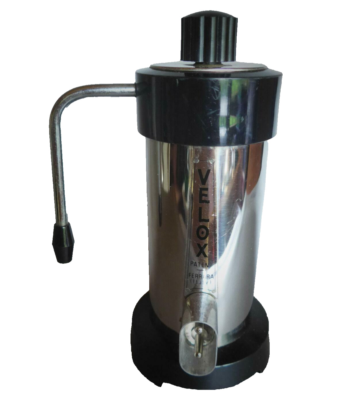 Velox Ferrara PATENT Espressokocher schwarz elektr. 3 Tassen 70er Italy