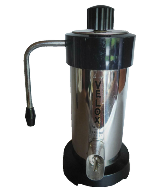 Velox Ferrara PATENT Espressokocher schwarz elektr. 3 Tassen 70er Italy