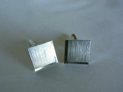Alte MANSCHETTENKNÖPFE Manschetten CUFFLINKS silber eckig
