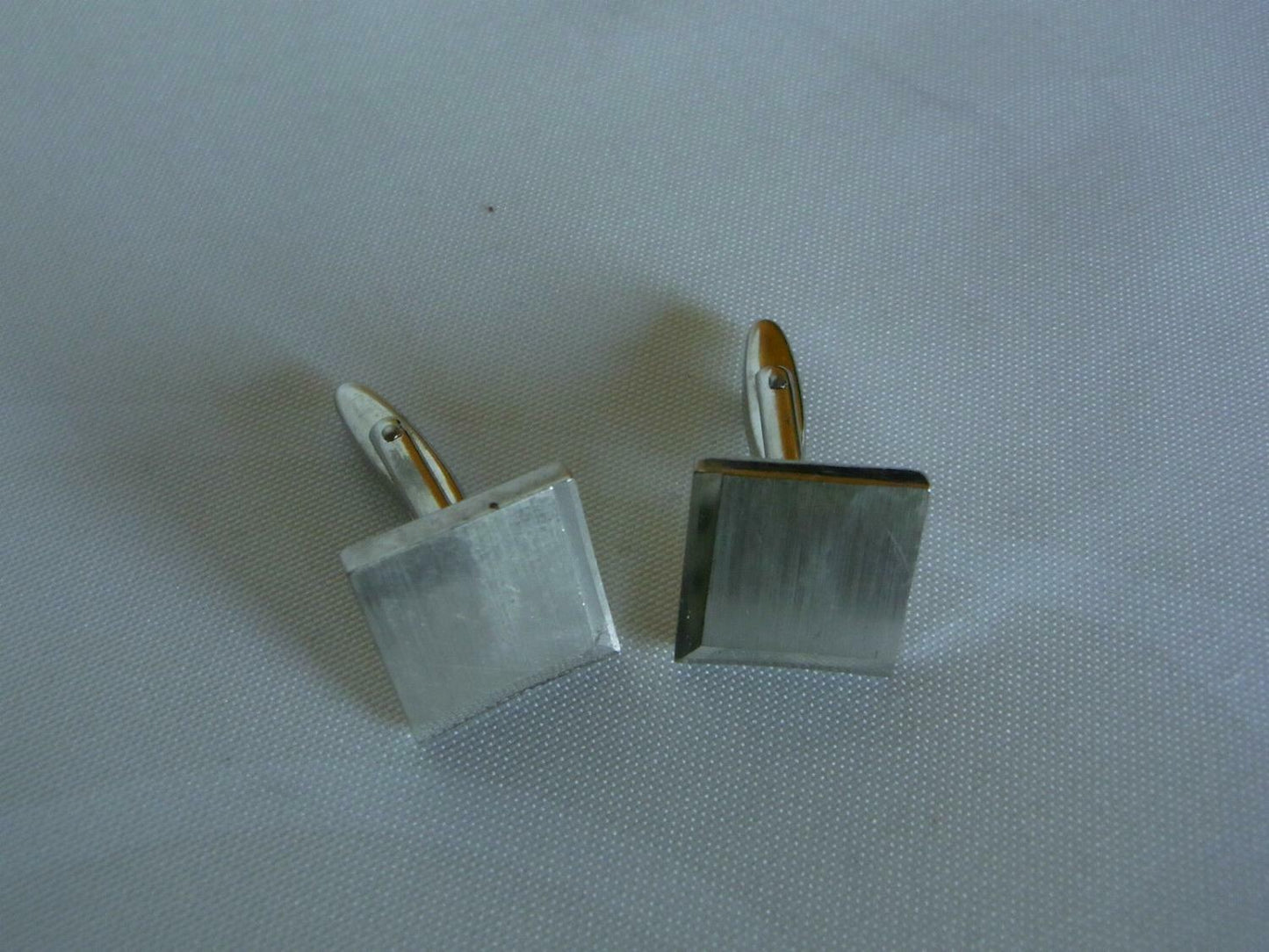 Alte MANSCHETTENKNÖPFE Manschetten CUFFLINKS silber eckig