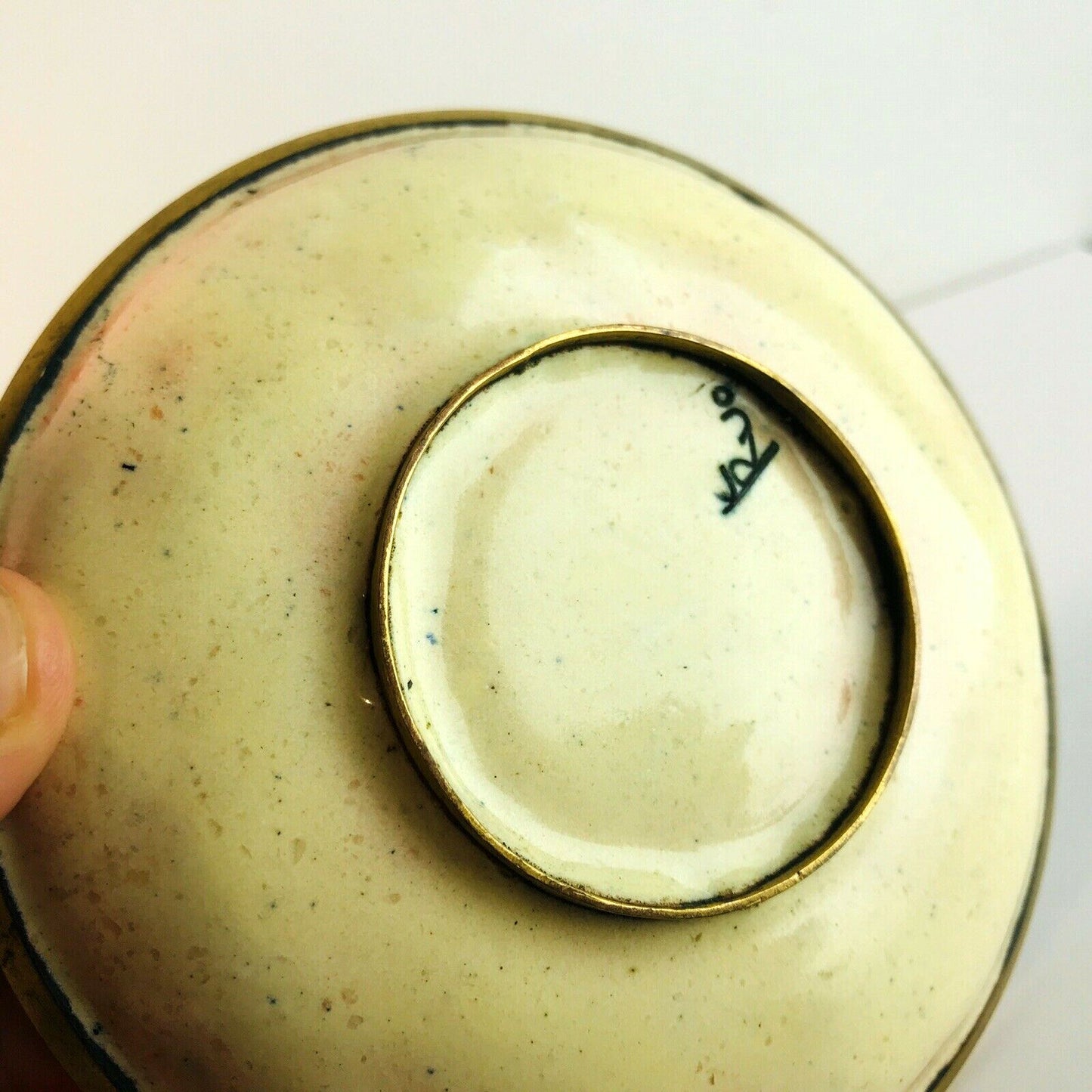 Käthe RUCKENBROD Teller Emaille 50er 60er Stegemaille Cloisonne Emaile