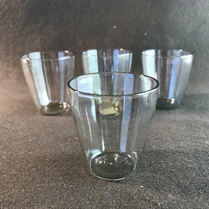 Vintage Schnapsgläser 50er 60er irisierend MID CENTURY Glas 5 cm
