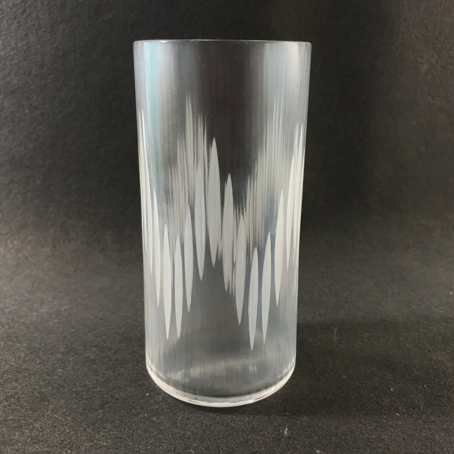 Gerhard SCHECHINGER Vase Glas Martelé Schliff 12,5 cm 80er 70er