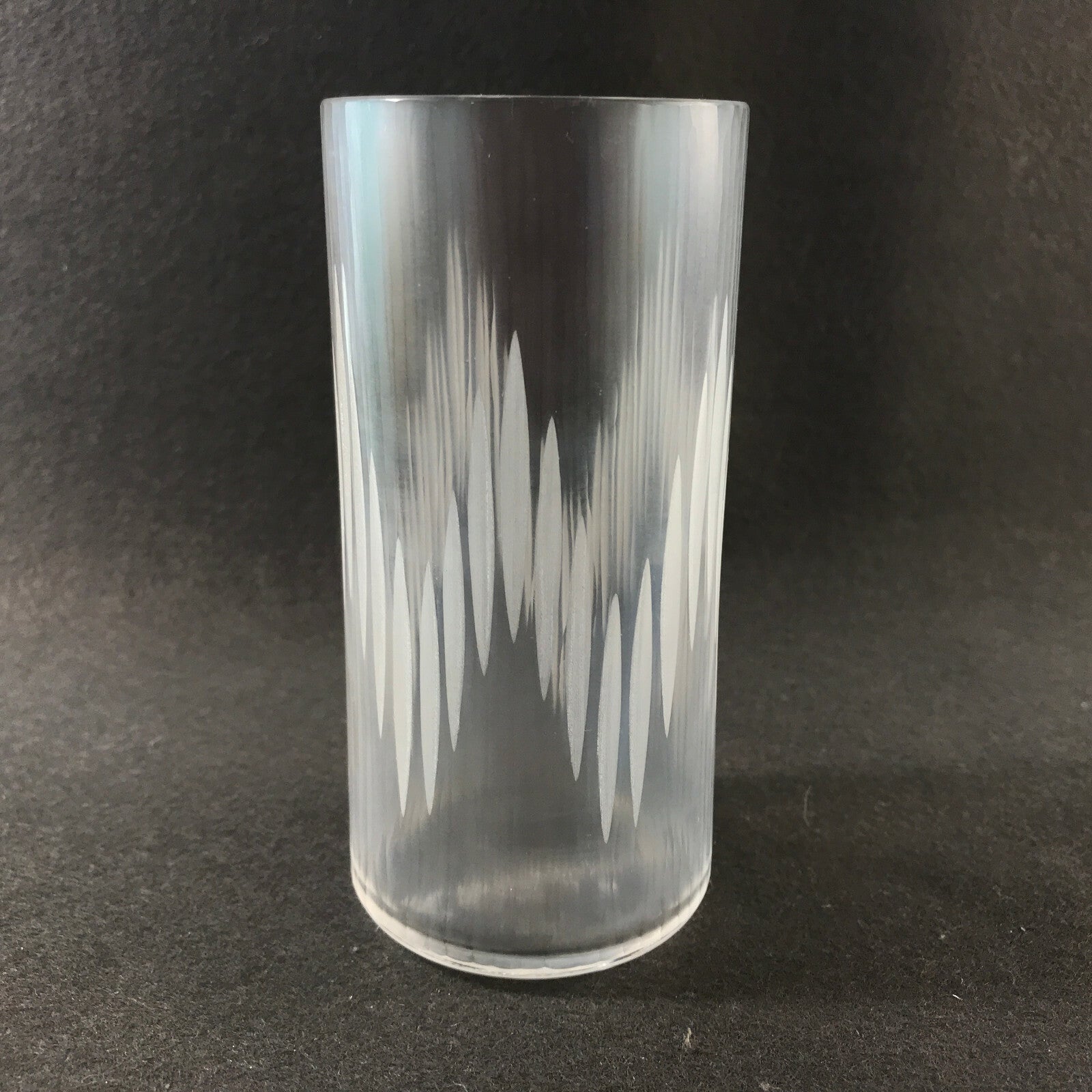 Gerhard SCHECHINGER Vase Glas Martelé Schliff 12,5 cm 80er 70er