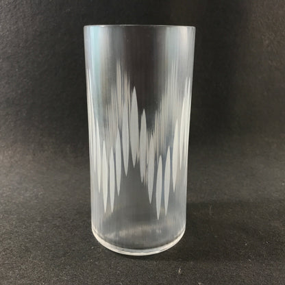 Gerhard SCHECHINGER Vase Glas Martelé Schliff 12,5 cm 80er 70er