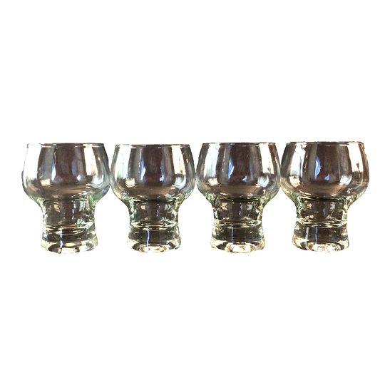 Likörgläser 7,1 cm 4er Set 50er 60er Schnapsgläser Gläser Glas