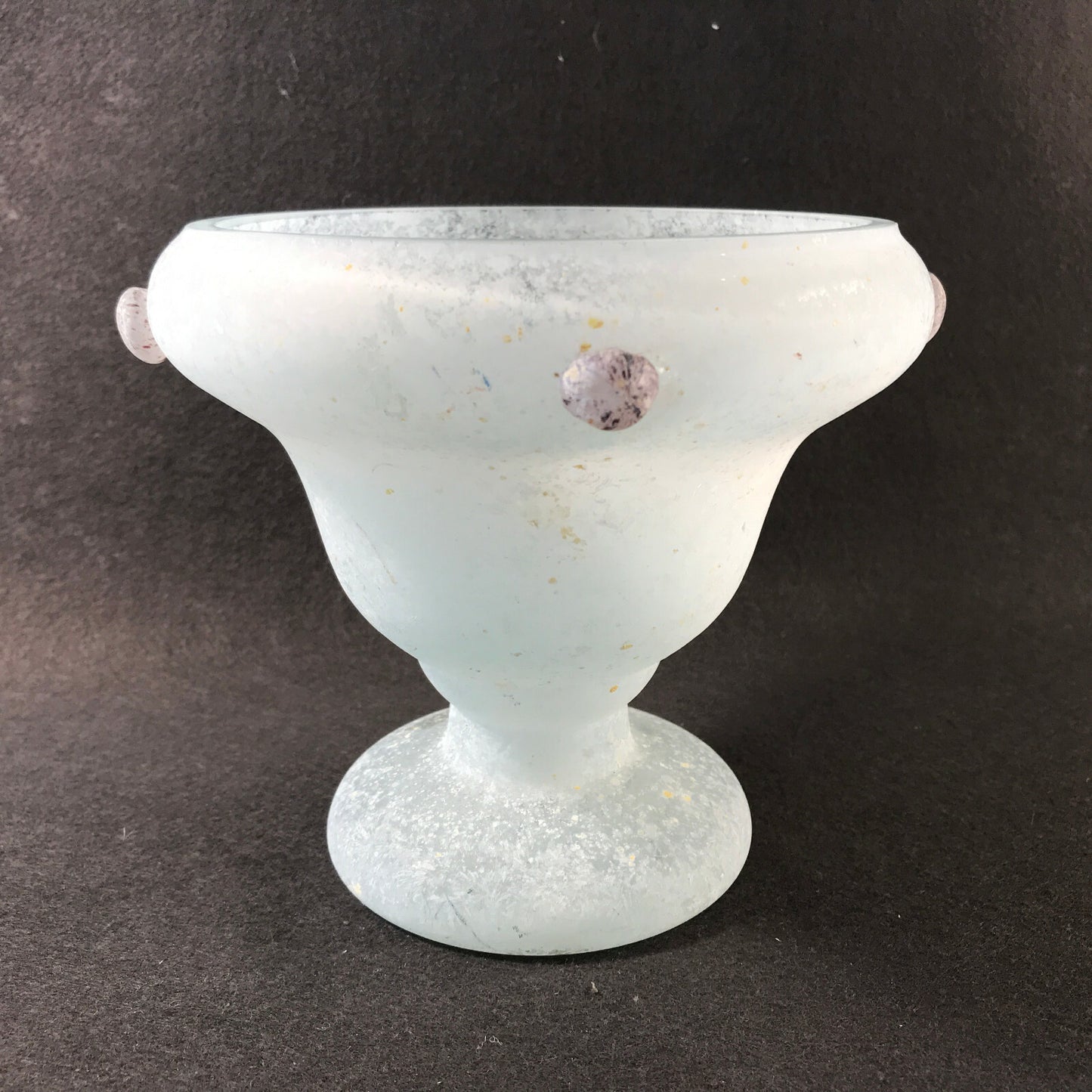SCAVO Vintage Vase Noppen 14,7 cm 50er 60er MID CENTURY Glas Satinato