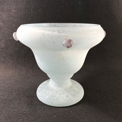 SCAVO Vintage Vase Noppen 14,7 cm 50er 60er MID CENTURY Glas Satinato