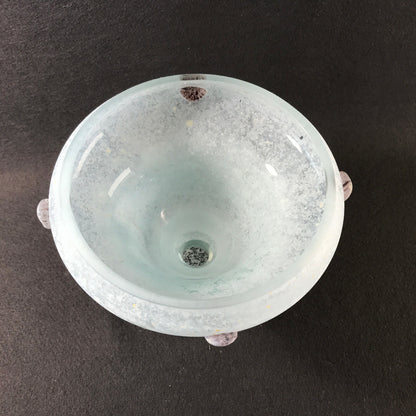 SCAVO Vintage Vase Noppen 14,7 cm 50er 60er MID CENTURY Glas Satinato