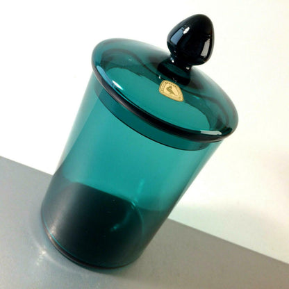 TAUBE & Füger Dose 50er 60er GLAS Glasdeckel Deckeldose H 16,5 cm