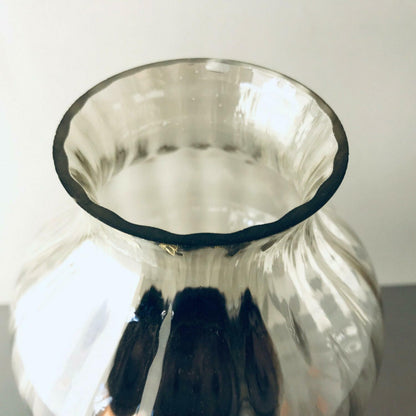 SKS Vintage Windlicht Kerzenhalter Kupfer Glas 22 cm  60er MID CENTURY