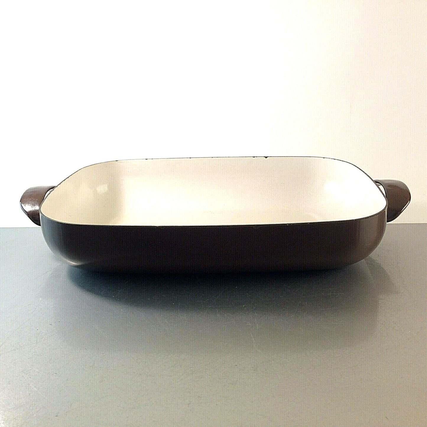 Emaille Form Backform Bratenform braun 23 x 33 cm H 5,5 cm Auflaufform
