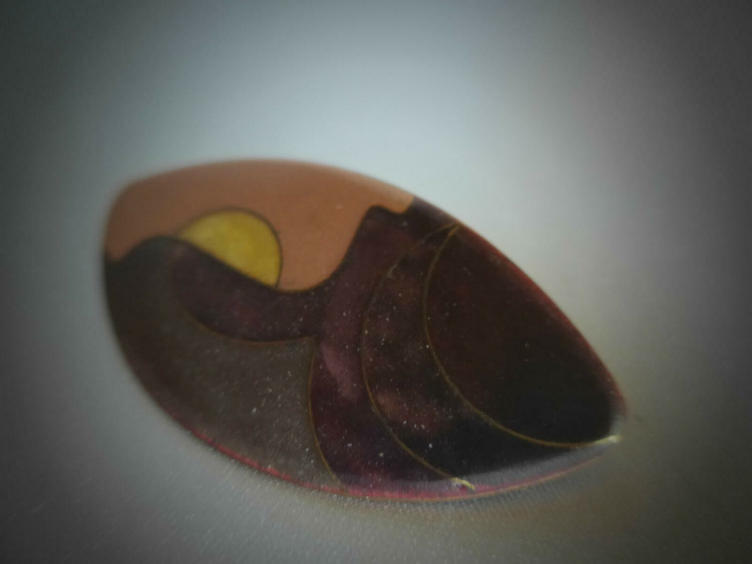 BROSCHE Emaille 50er MID CENTURY Email 