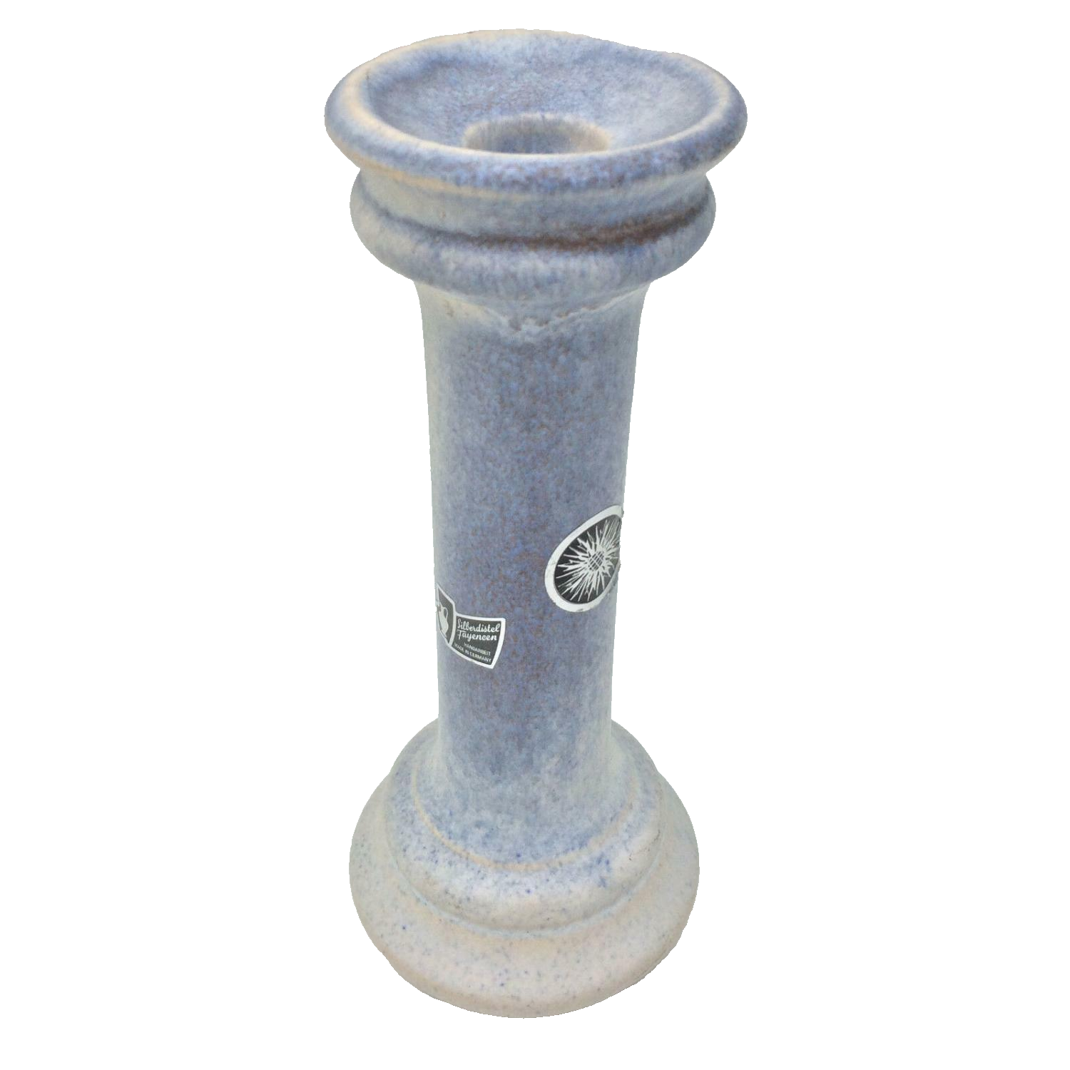 SILBERDISTEL Fayence Keramik Kerzenhalter Kerzenständer 60er H 20,7 cm