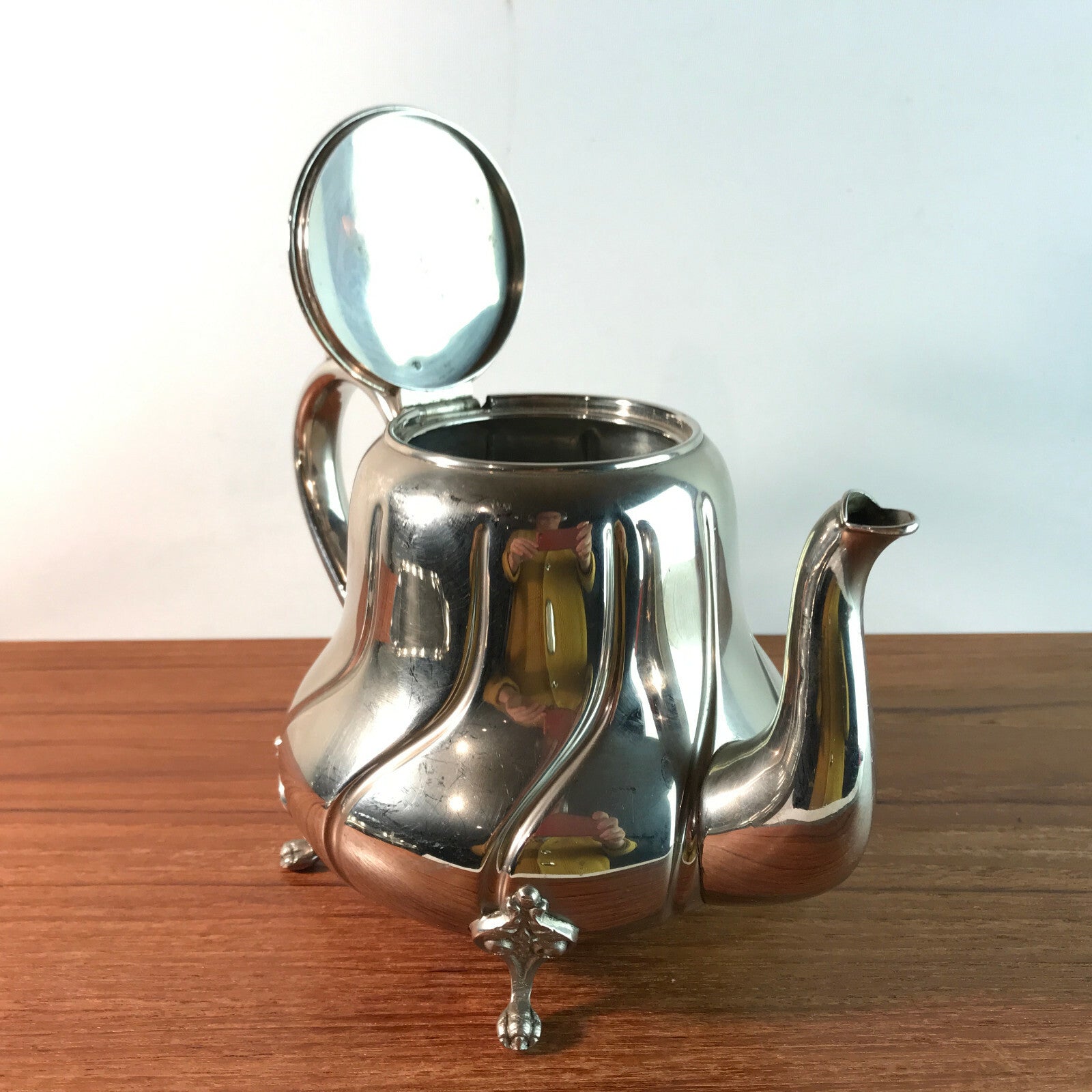 Kanne Milchkännchen Kännchen Silber farben Art Déco 20er 15,5 cm