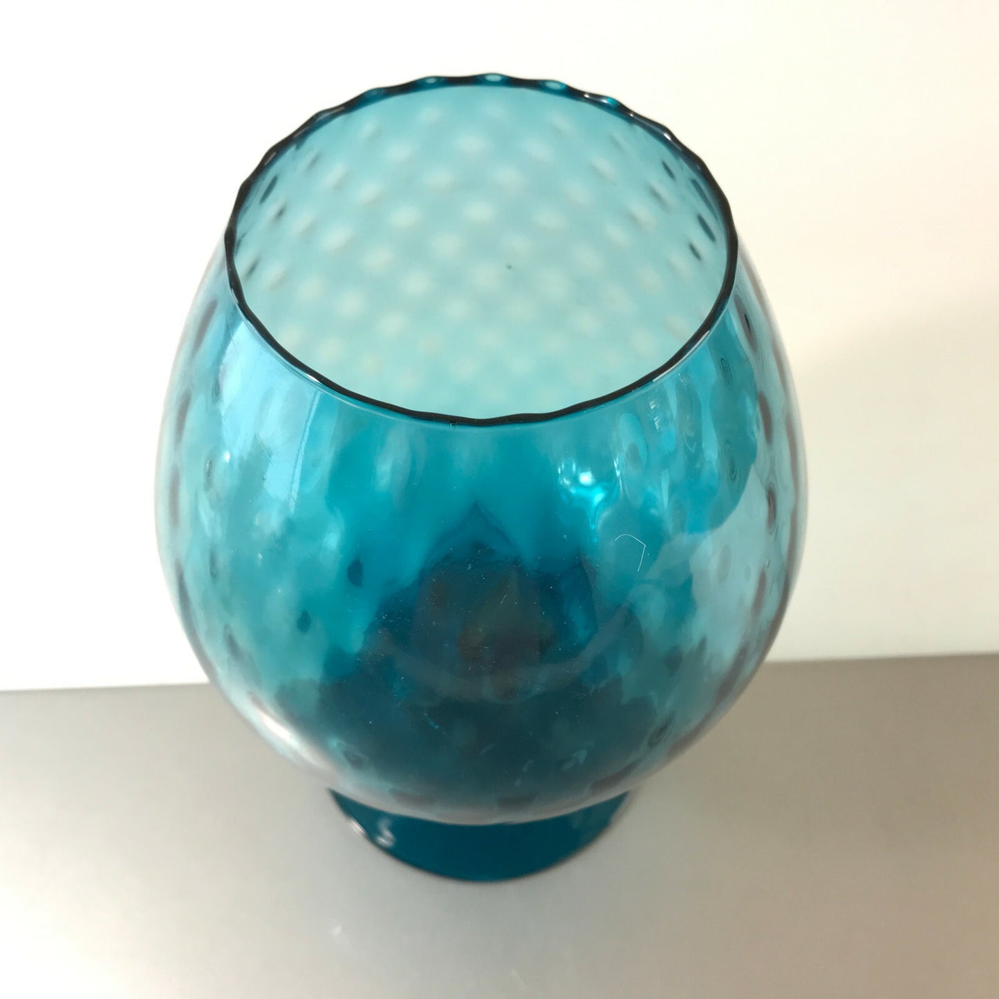 Vintage Vase türkis 50er 60er 20,5 cm MID CENTURY Pokal 