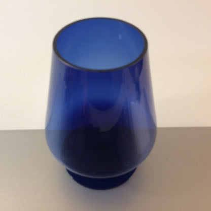 Vintage Vase blau 50er 60er 20,8 cm MID CENTURY Pokal Cognacschwenker 