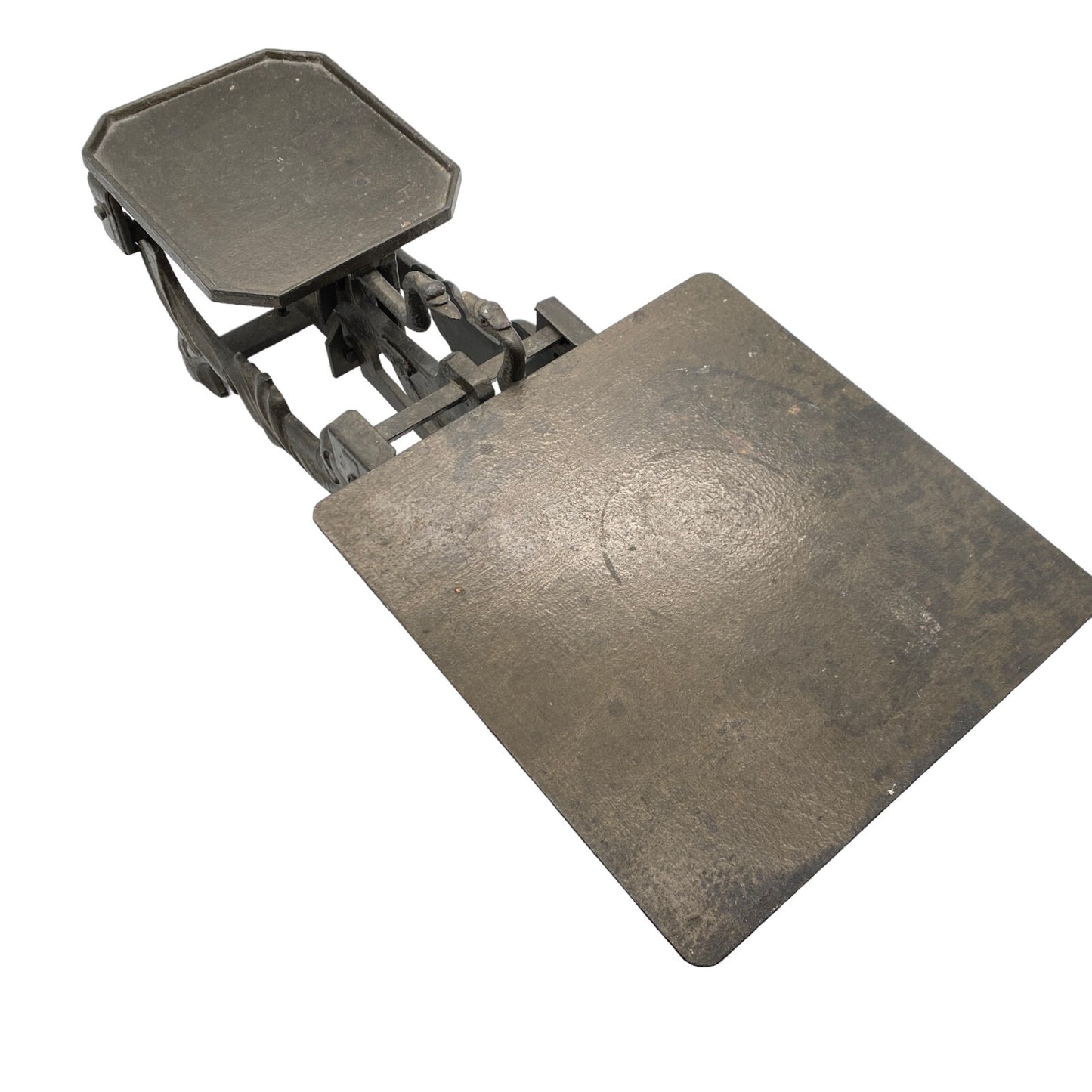 Vintage WAAGE Haushaltswaage Küchenwaage bis 5kg Eisen Messing  Tafelwaage