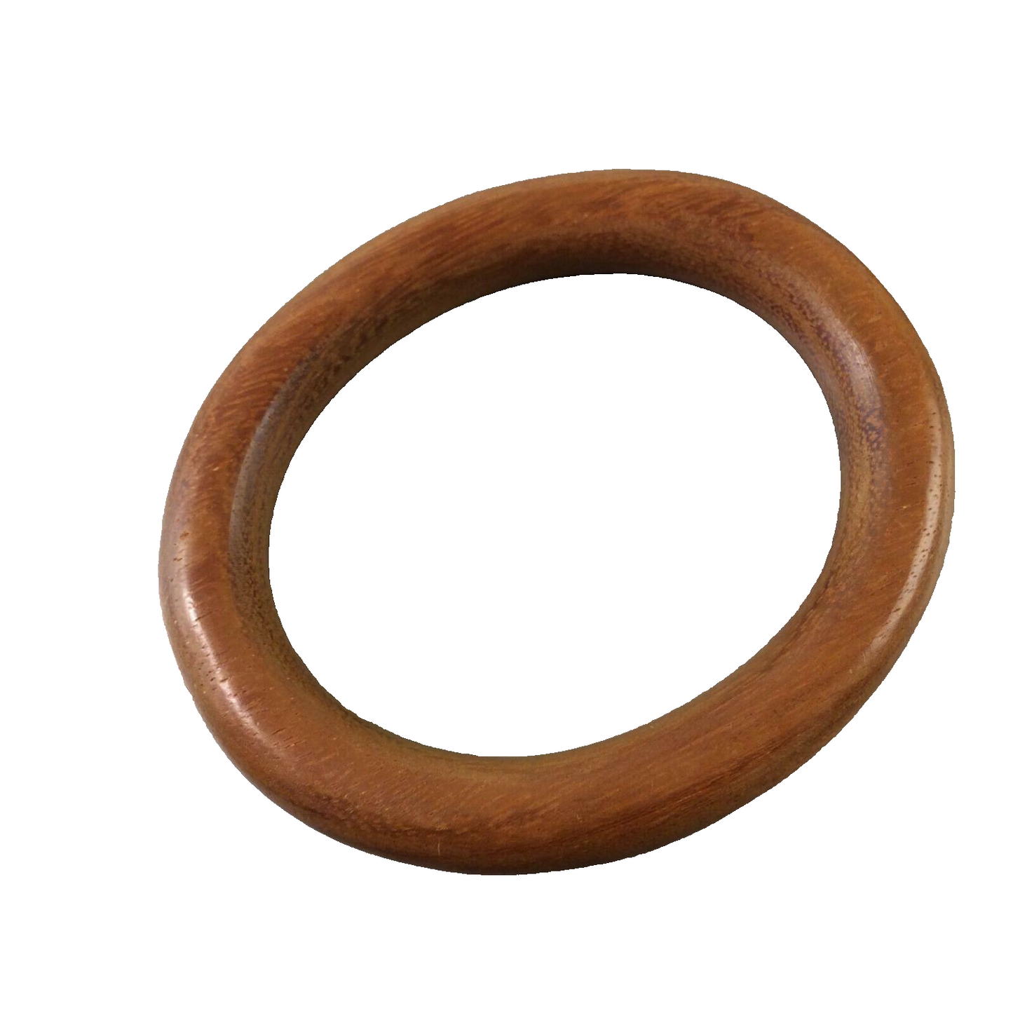 Vintage Armreif Armkette 50er 60er Holz innen D 7 / 5,7 cm  oval