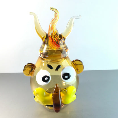 Murano Arte Bonboniere Glasdose Clown Harlekin Dose Deckeldose 60er 70er