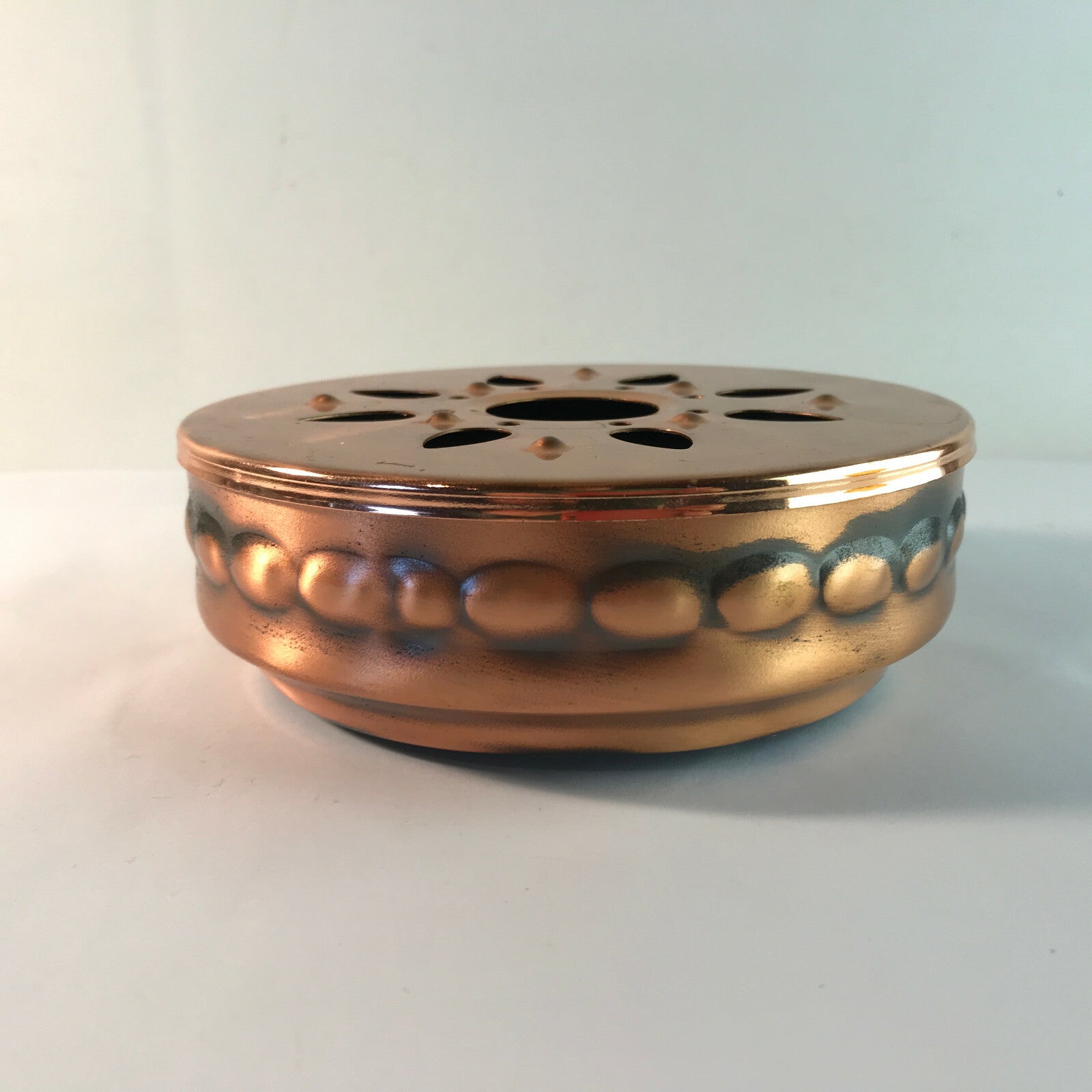 Stövchen Kupfer Vintage 50er 60er MID CENTURY Rechaud 14,5 cm Metall Deko