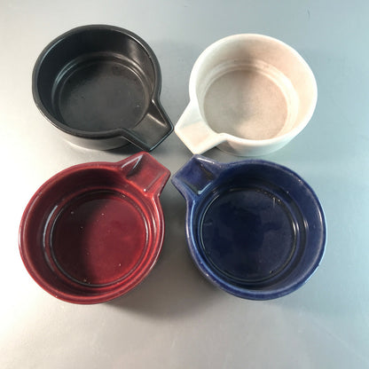 VINTAGE Stapelascher blau rot weiß 50er 60er Keramik MID CENTURY Schale