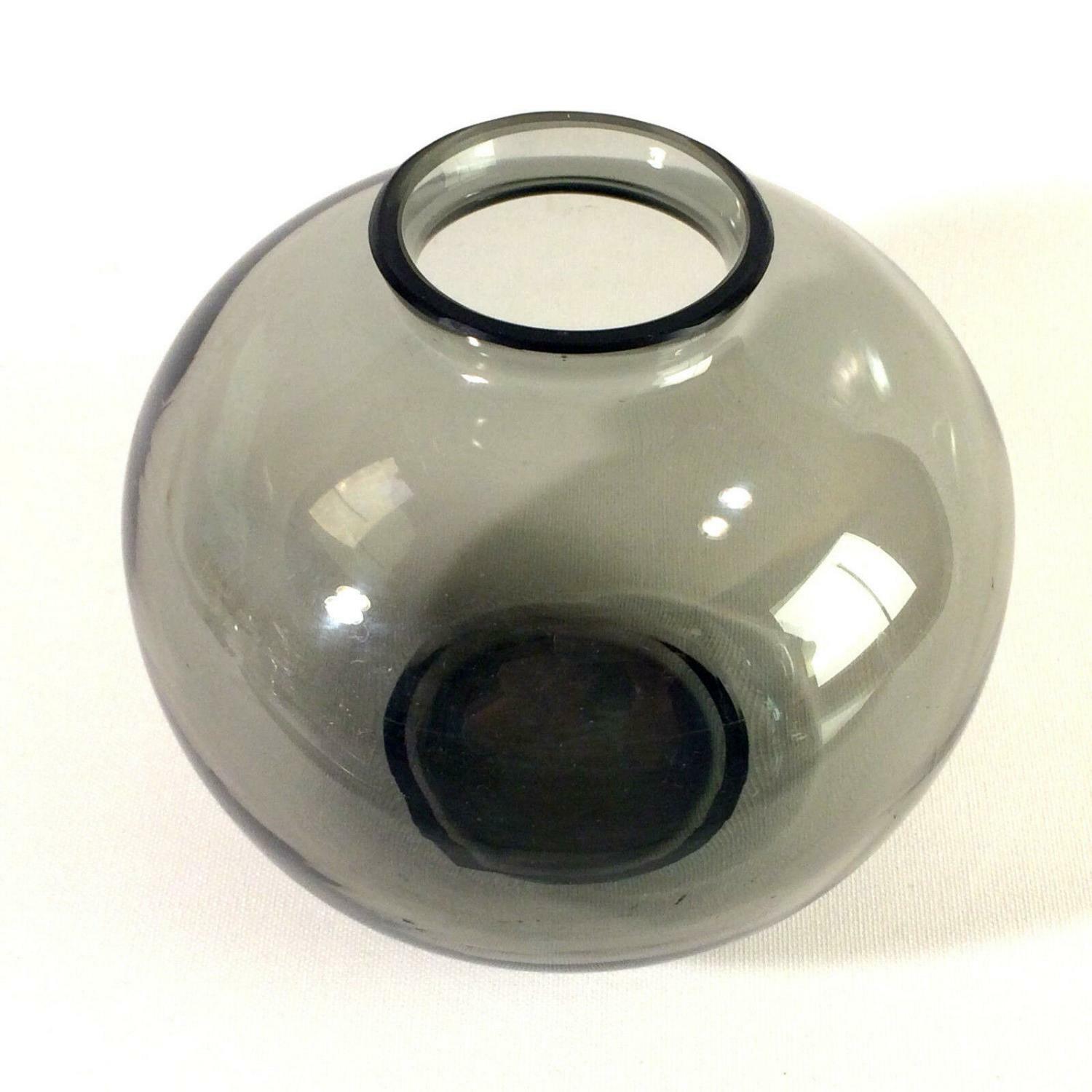  50er Glas Vase Rauchglas 11,2 cm 60er Mid Century