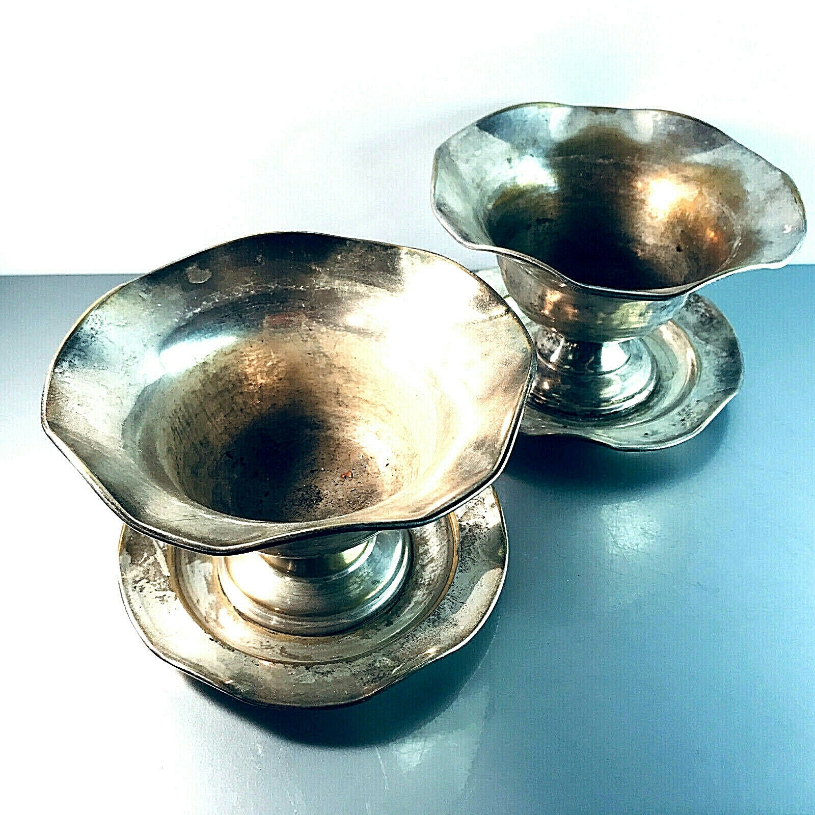 Schalen Set versilbert Vintage MID CENTURY 40er 50er Übertopf Schüssel