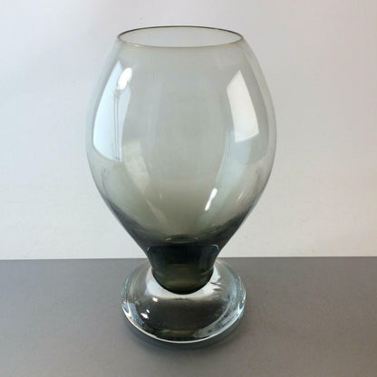 Rauchglas Vase 24 cm 50er 60er MID CENTURY Glas 