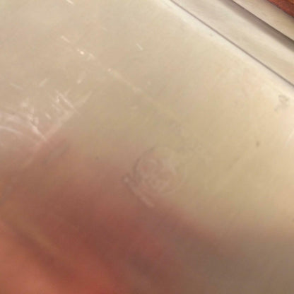 QUIST Edelstahl Platte 38,5 cm 6er 70er Teller Servierplatte Kuchenplatte