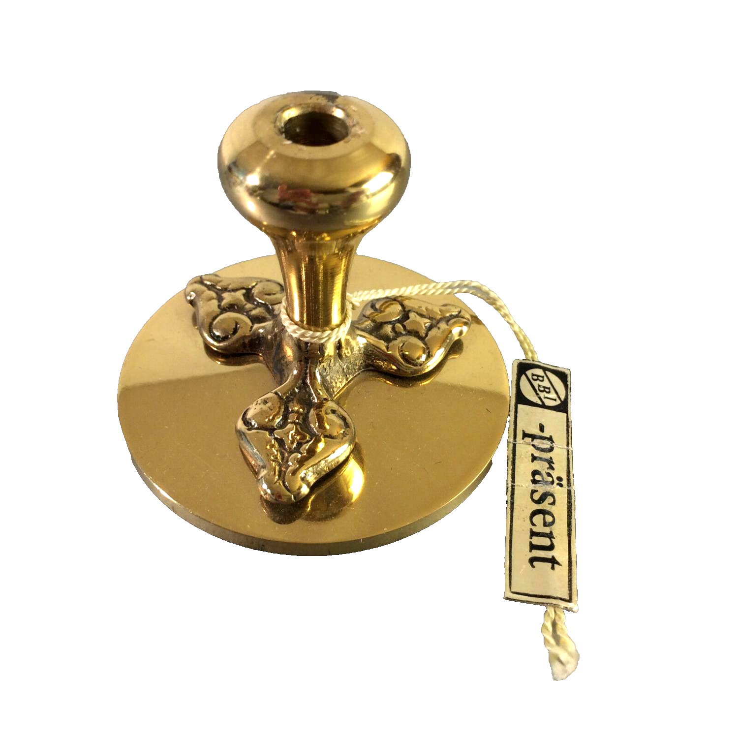 BBI Iserlohn Kerzenhalter MESSING Kerzenständer 60er 50er 4,5 cm